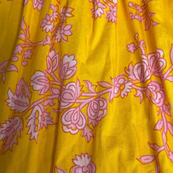 J. Crew Factory Scoop Neck Floral Tiered Mini Dress Orange Sz 4 BQ054 - Picture 4 of 10